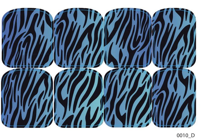 Large nail decoration films for pedicure - 0010D