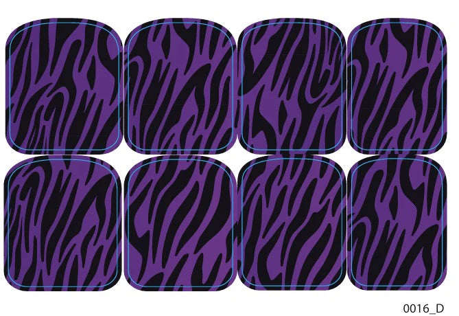 Large nail decoration films for pedicure - 0016D