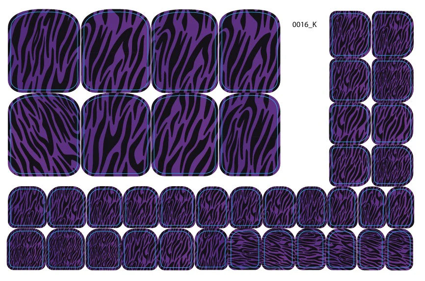 Nail decoration films for pedicure - 0016K