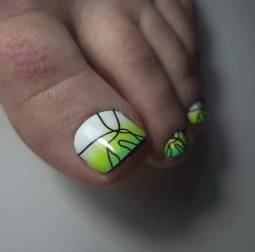 Large nail decoration films for pedicure - 0022D