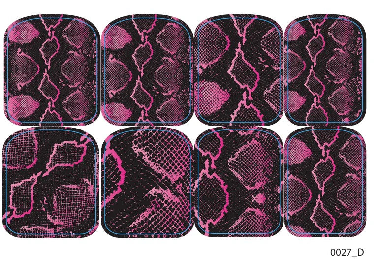 Large nail decoration films for pedicure - 0027D