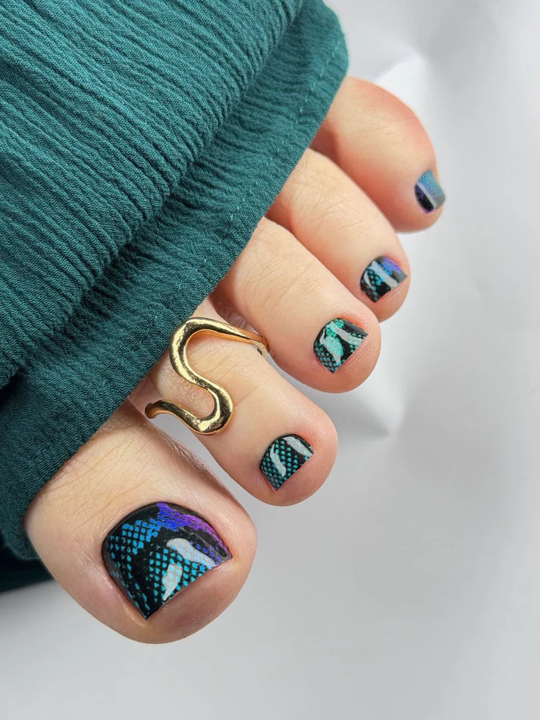 Large nail decoration films for pedicure - 1008D