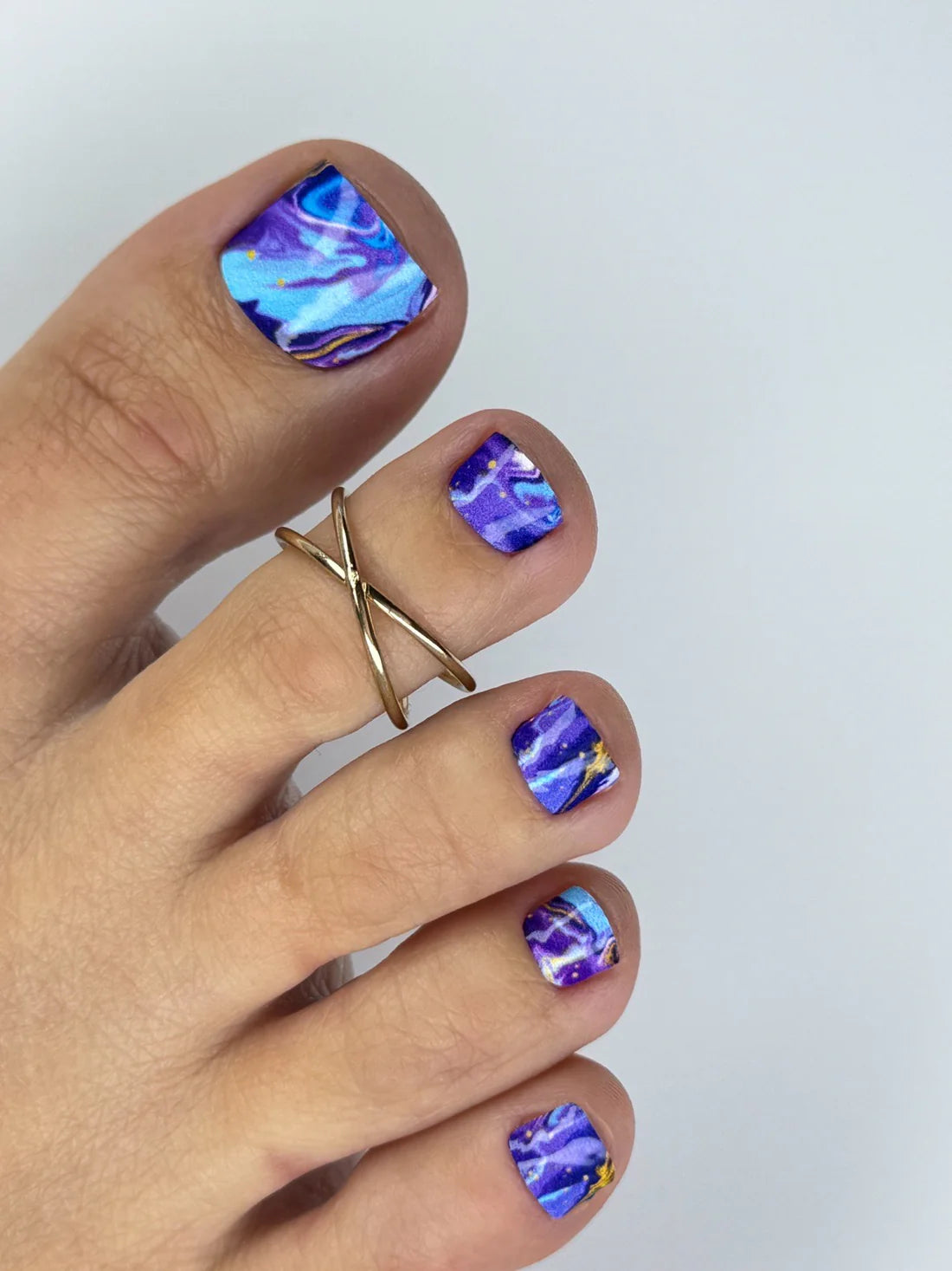 Large nail decoration films for pedicure - 1054D
