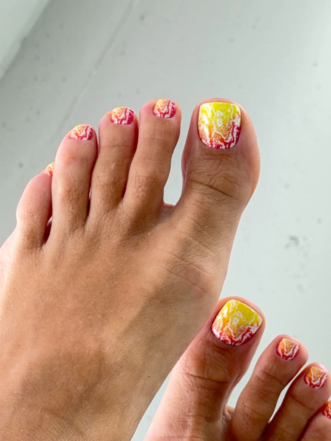 Large nail decoration films for pedicure - 1081D