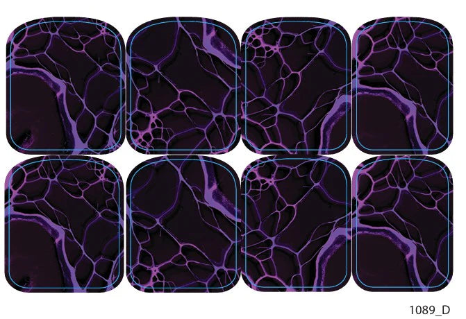 Large nail decoration films for pedicure - 1089D