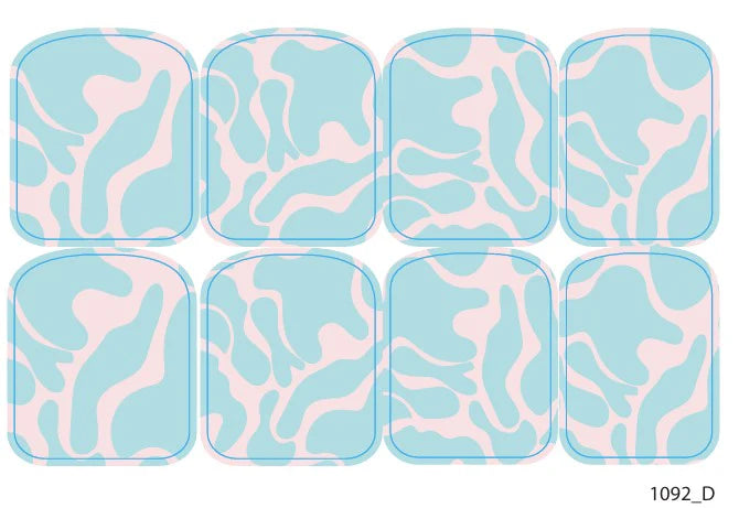 Large nail decoration films for pedicure - 1092D
