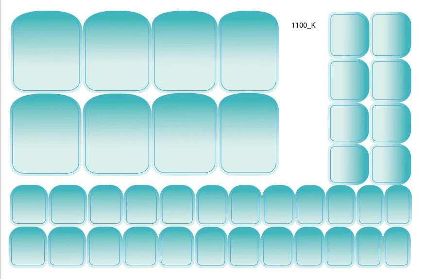 Nail decoration films for pedicure - 1100K