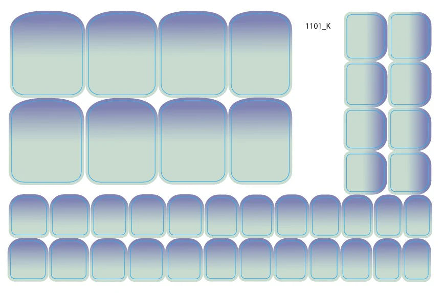 Nail decoration films for pedicure - 1101K
