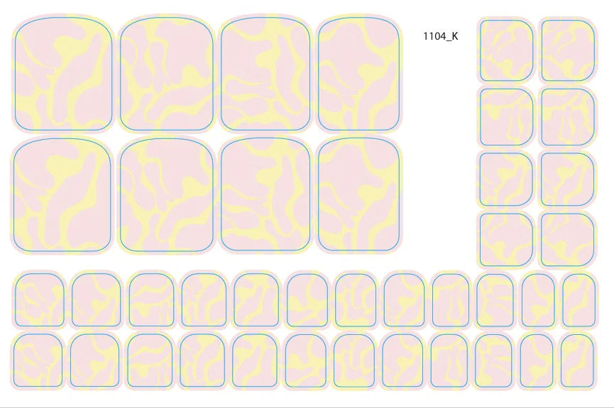 Nail decoration films for pedicure - 1104K