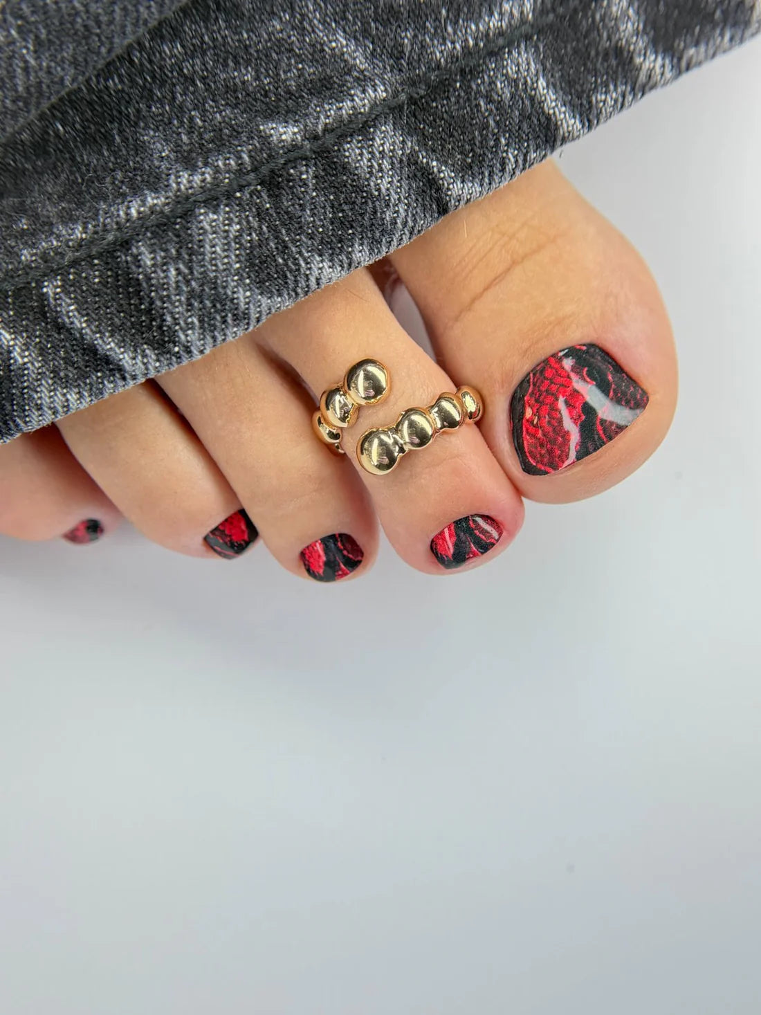 Large nail decoration films for pedicure - 1117D
