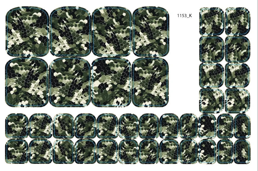 Nail decoration films for pedicure - 1153K