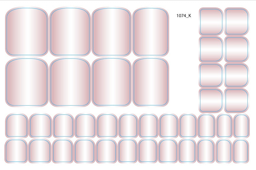 Nail decoration films for pedicure - 1074K