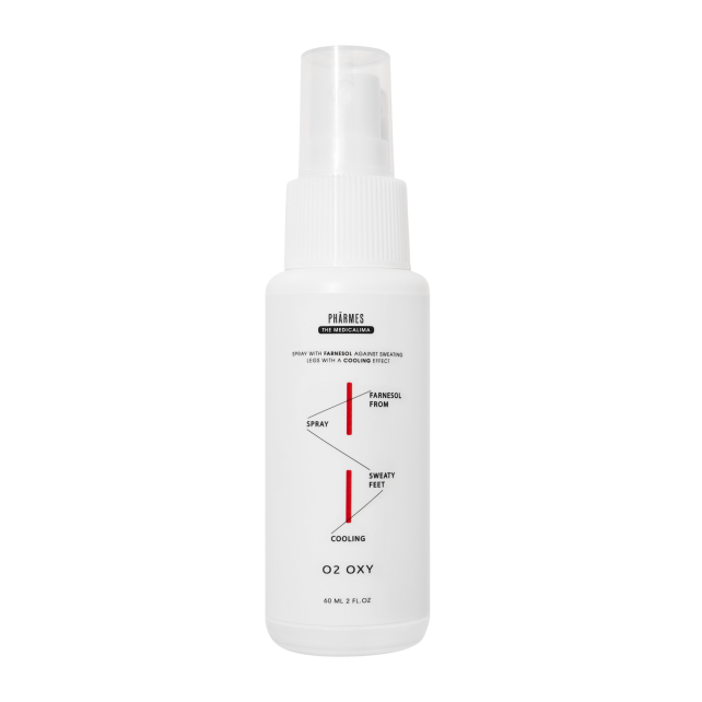 O2 OXY - FARNESOL SPRAY FOR SWEATY FEET Cooling spray with farnesol for sweating feet