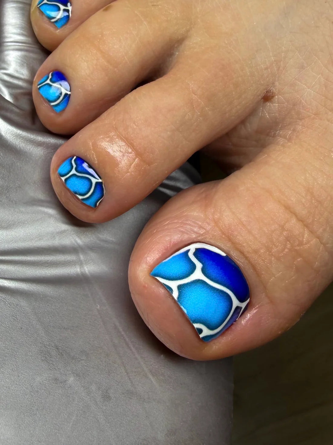 Large nail decoration films for pedicure - 0001D