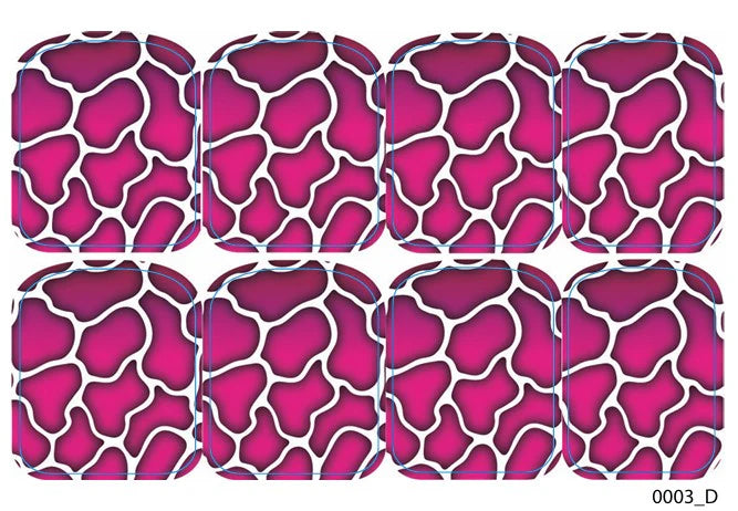 Large nail decoration films for pedicure - 0003D