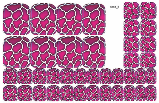 Nail decoration films for pedicure - 0003K