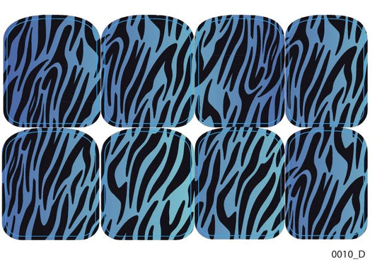 Large nail decoration films for pedicure - 0010D