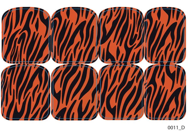 Large nail decoration films for pedicure - 0010D