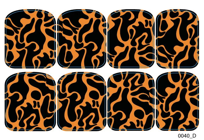 Large nail decoration films for pedicure - 0040D