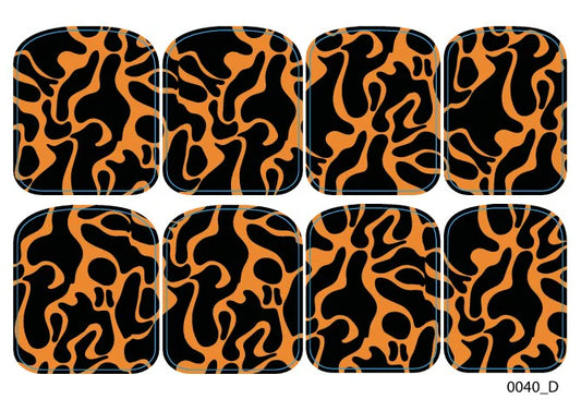 Large nail decoration films for pedicure - 0040D