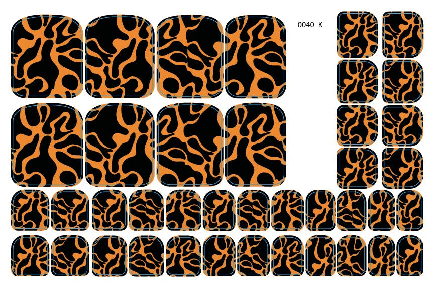 Nail decoration films for pedicure - 0040K