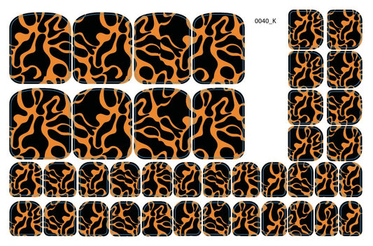 Nail decoration films for pedicure - 0040K