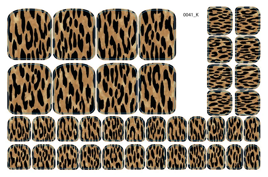 Nail decoration films for pedicure - 0041K