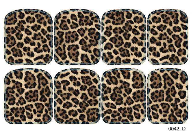 Large nail decoration films for pedicure - 0042D
