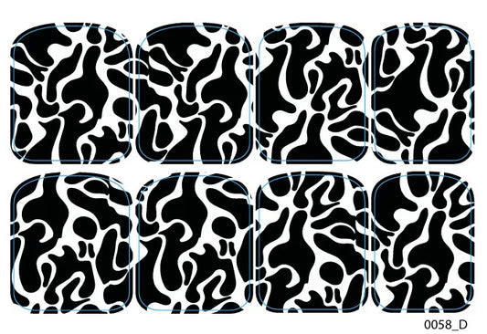 Large nail decoration films for pedicure - 0058D