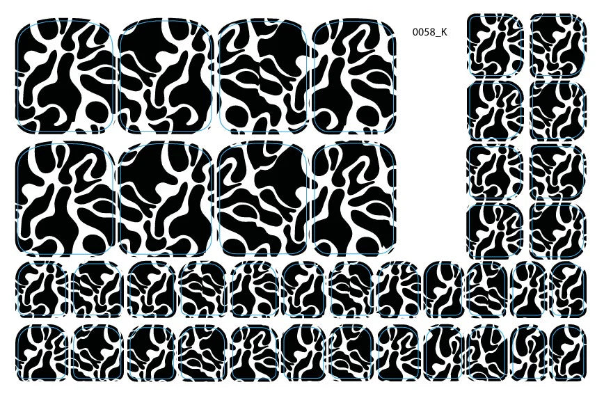 Nail decoration films for pedicure - 0058K