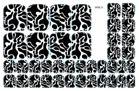 Nail decoration films for pedicure - 0058K