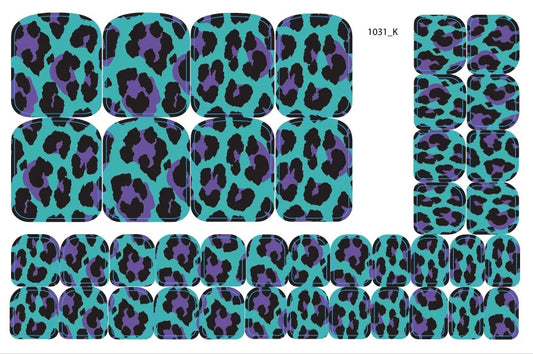Nail decoration films for pedicure - 1031K