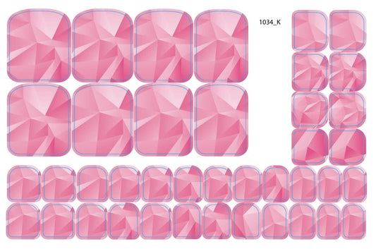 Nail decoration films for pedicure - 1034K