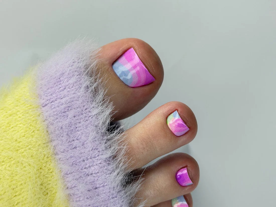 Large nail decoration films for pedicure - 1046D