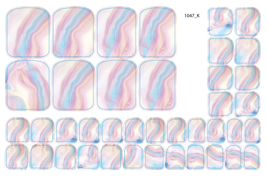Nail decoration films for pedicure - 1047K