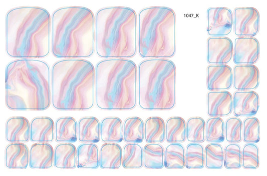 Nail decoration films for pedicure - 1047K