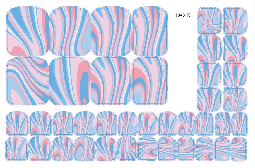Nail decoration films for pedicure - 1048K