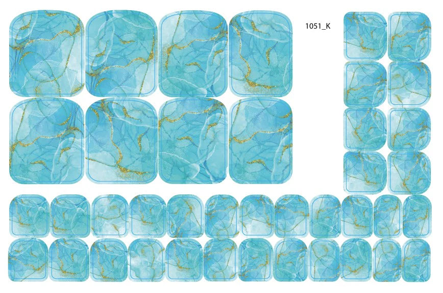 Nail decoration films for pedicure - 1051K