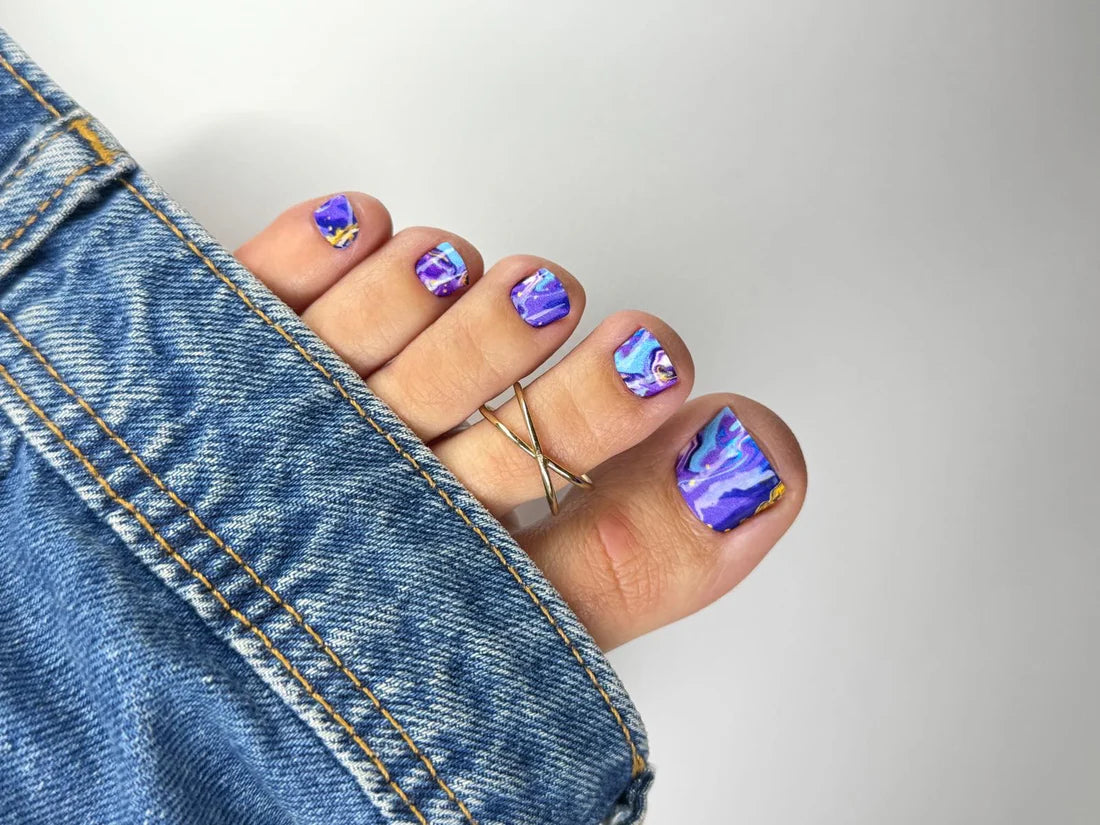 Large nail decoration films for pedicure - 1054D