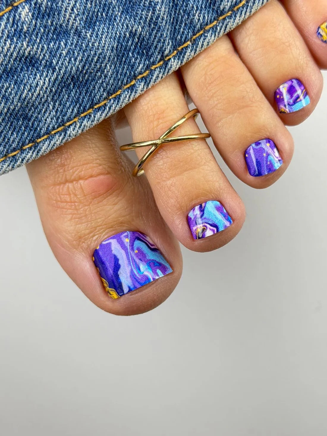 Large nail decoration films for pedicure - 1054D
