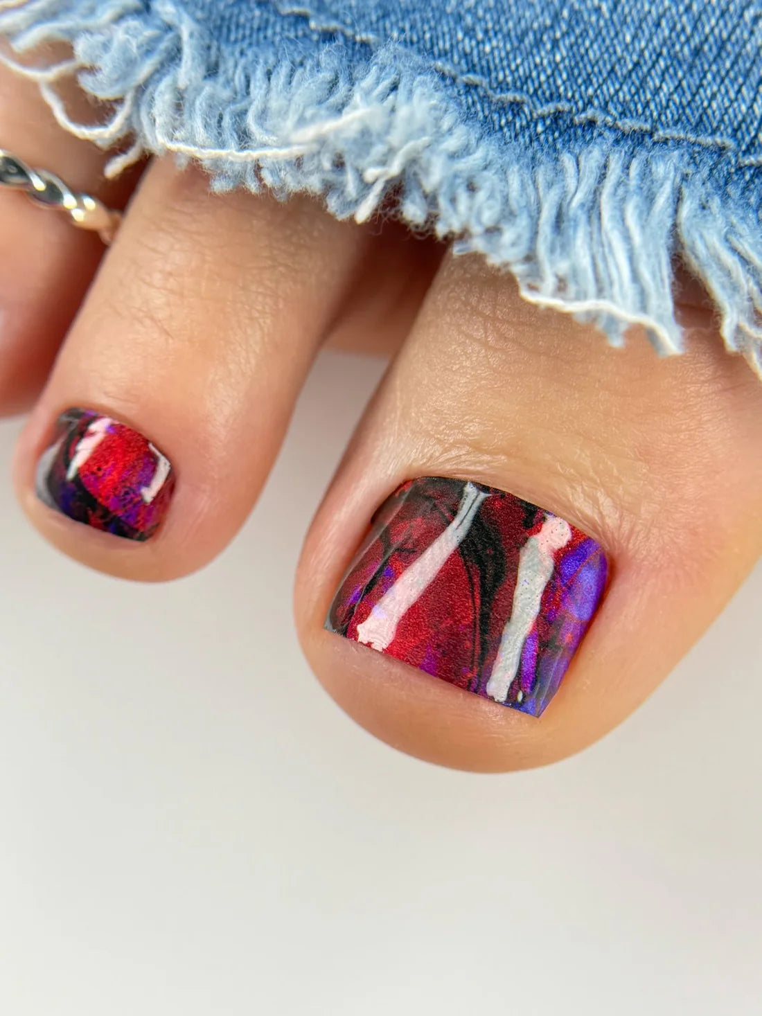Large nail decoration films for pedicure - 1056D