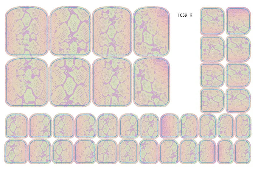 Nail decoration films for pedicure - 1059K