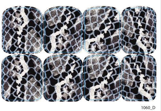 Large nail decoration films for pedicure - 1060D