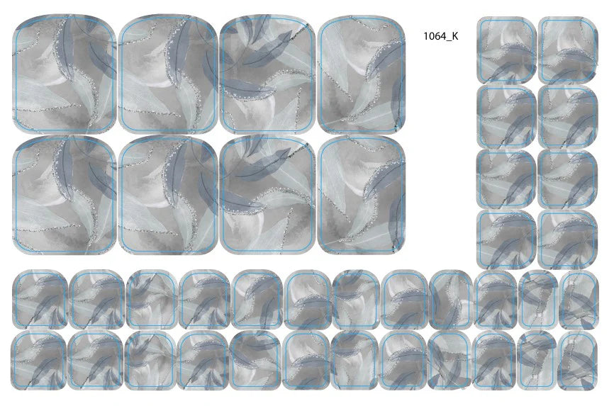 Nail decoration films for pedicure - 1064K