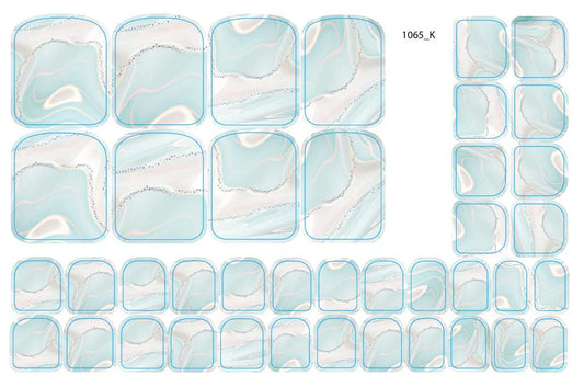Nail decoration films for pedicure - 1065K
