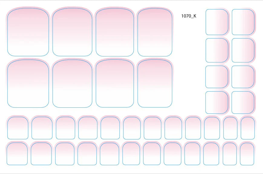Nail decoration films for pedicure - 1070K