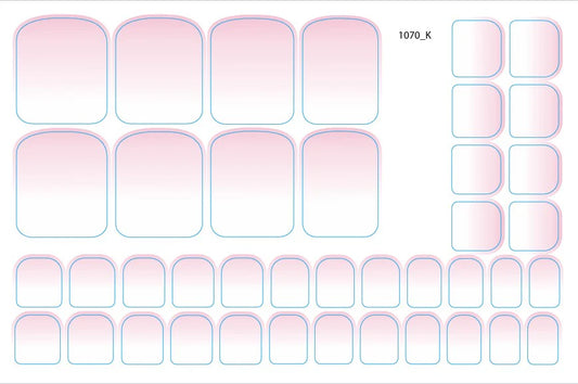 Nail decoration films for pedicure - 1070K