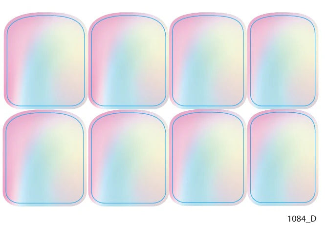 Large nail decoration films for pedicure - 1084D