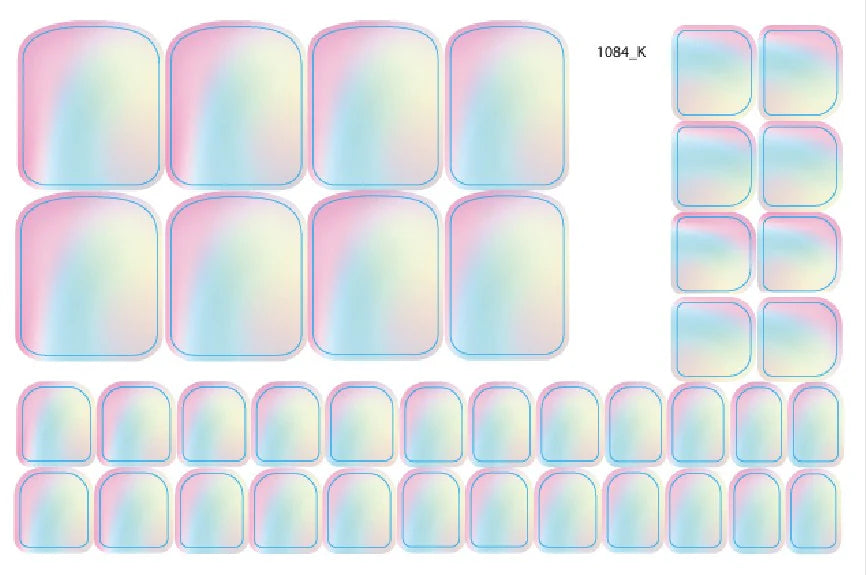 Nail decoration films for pedicure - 1084K