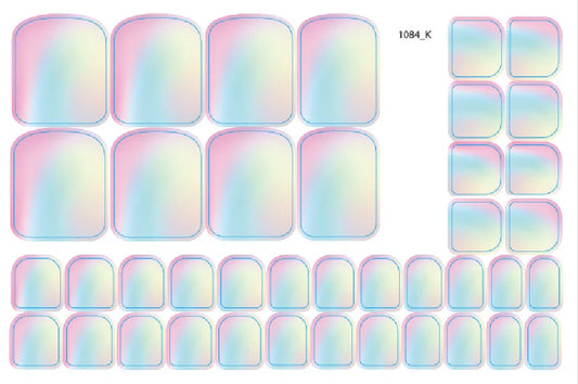 Nail decoration films for pedicure - 1084K